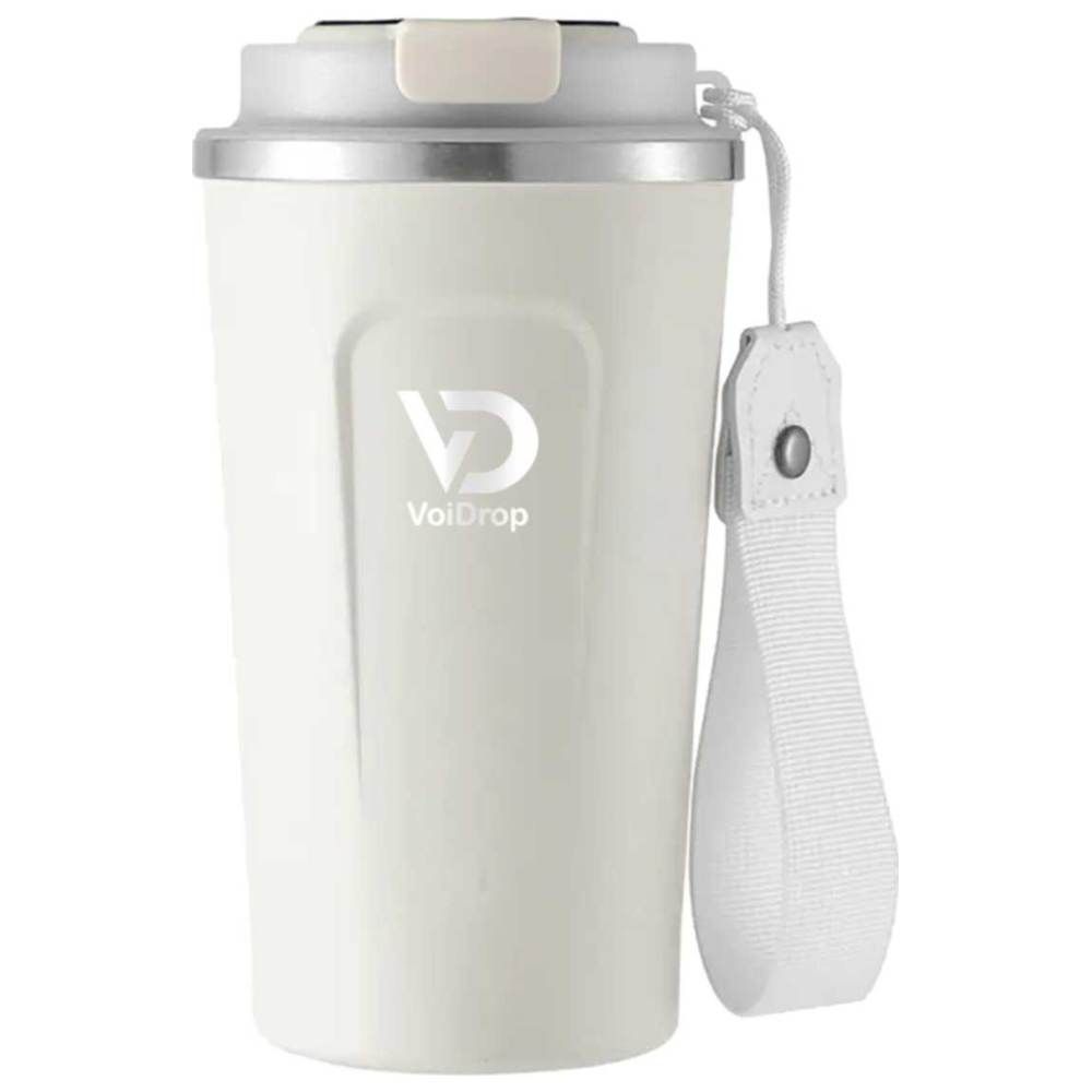 Voidrop - Insulated Tumbler Coffee Travel Mug w/ Lid - White - 500 ml