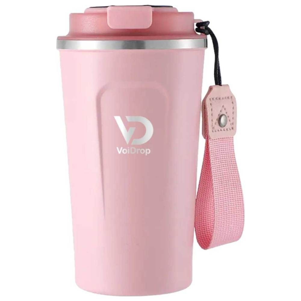 Voidrop - Insulated Tumbler Coffee Travel Mug w/ Lid - Pink - 500 ml