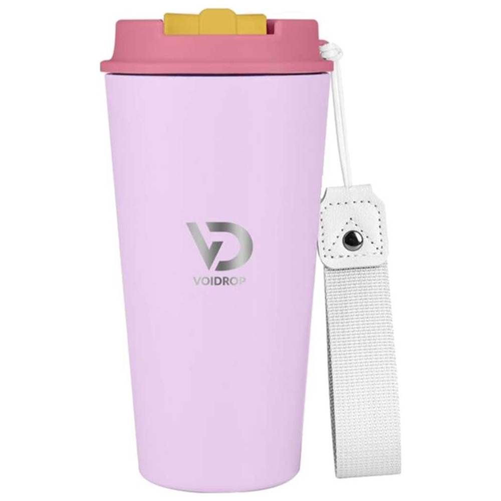 Voidrop - Insulated Travel Coffee Mug w/ Sipper & Strap - Lavender - 500 ml