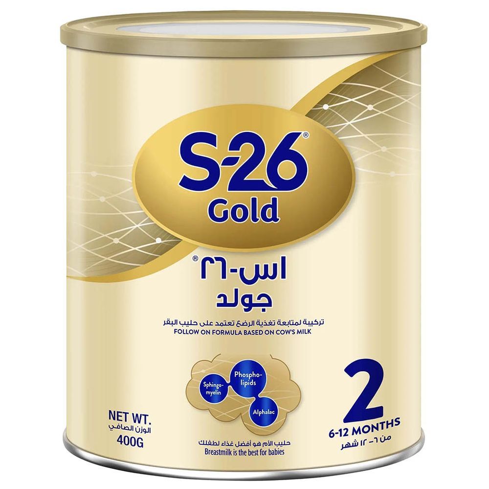 أس26 - مسحوق حليب الأطفال البقري جولد رقم 2 - 400 جم