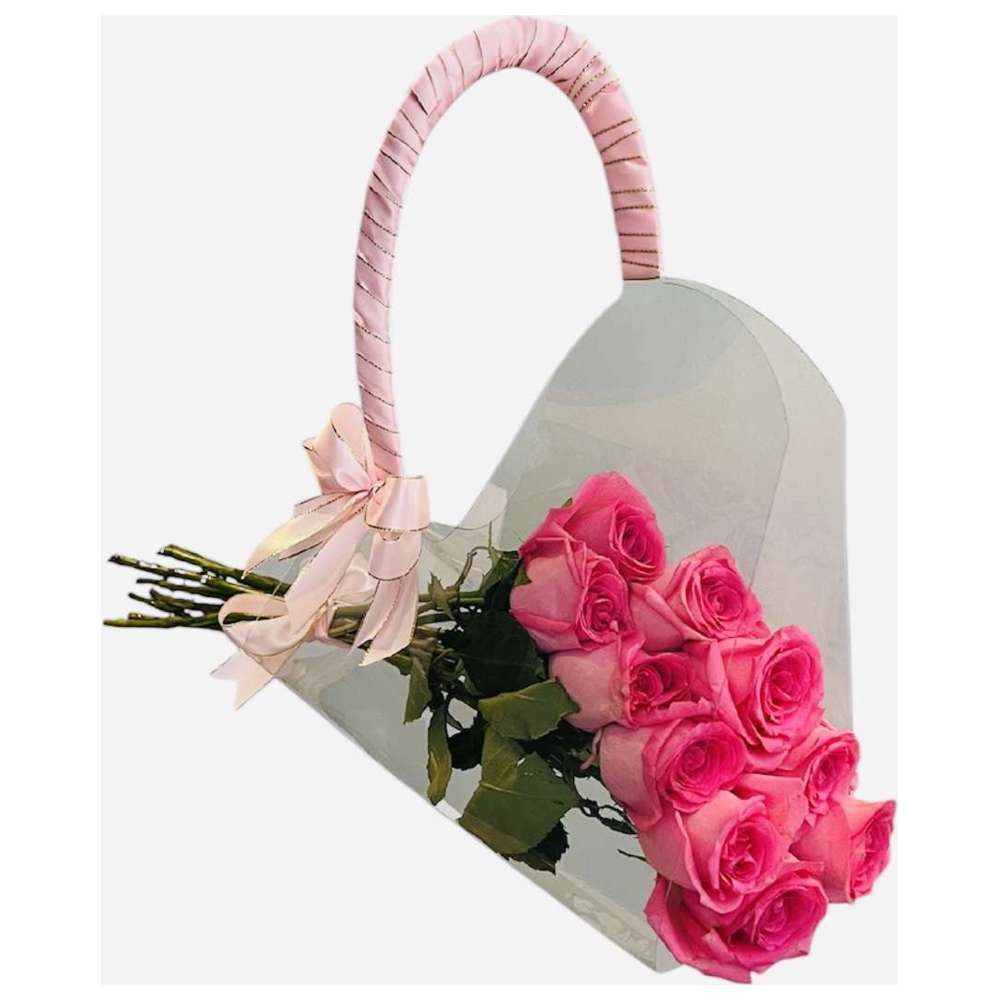 باقة زهور وردية من RR Luxury Flowers - Pink Rose Delight