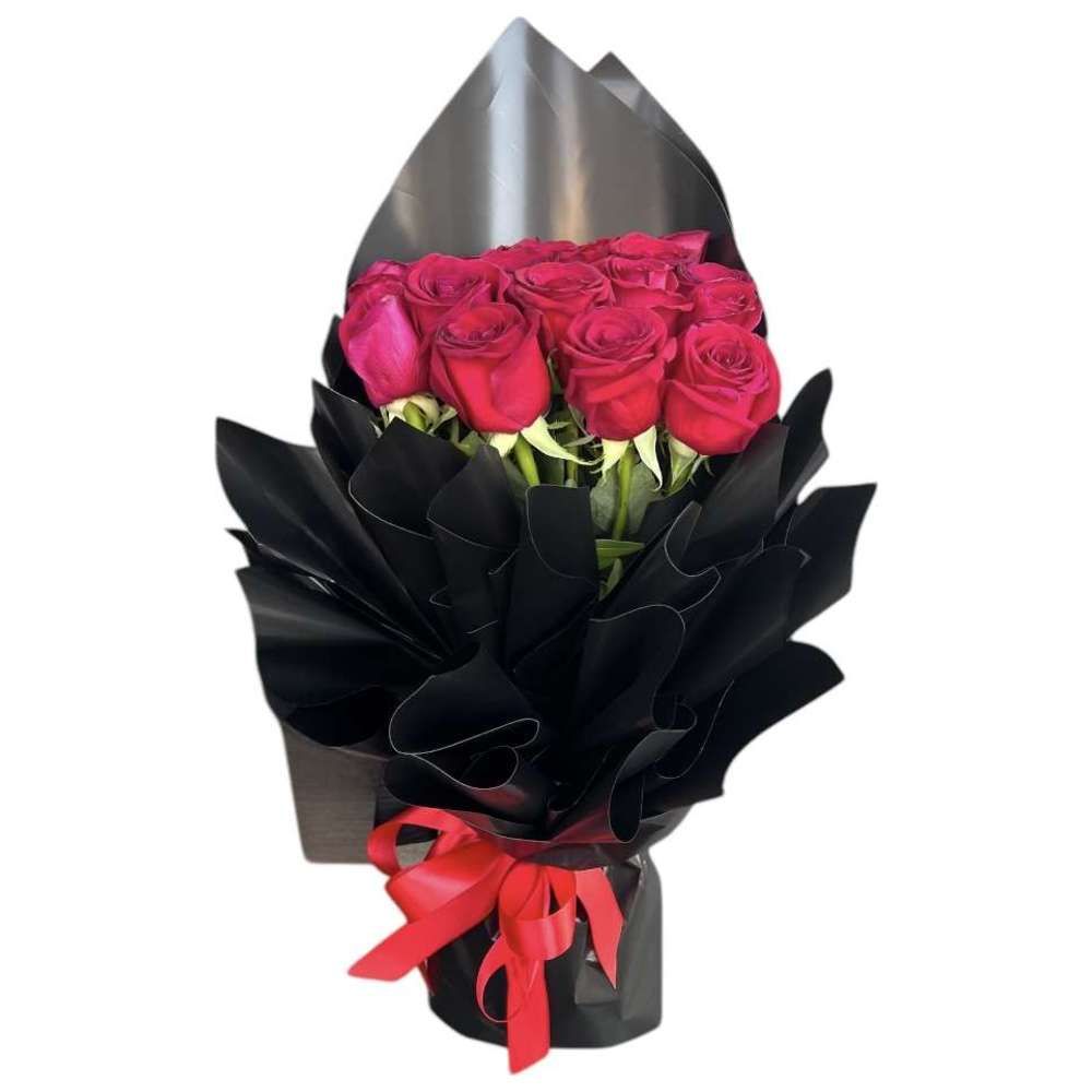 RR Luxury Flowers - Solo Flora Bouquet - Black/Red