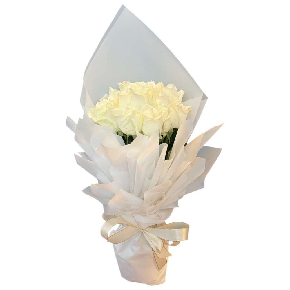RR Luxury Flowers - Solo Flora Bouquet - Cream/White