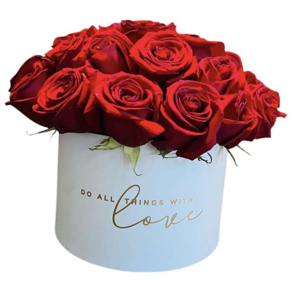 RR Luxury Flowers - Botanica Rose Flower Bouquet - Red/White