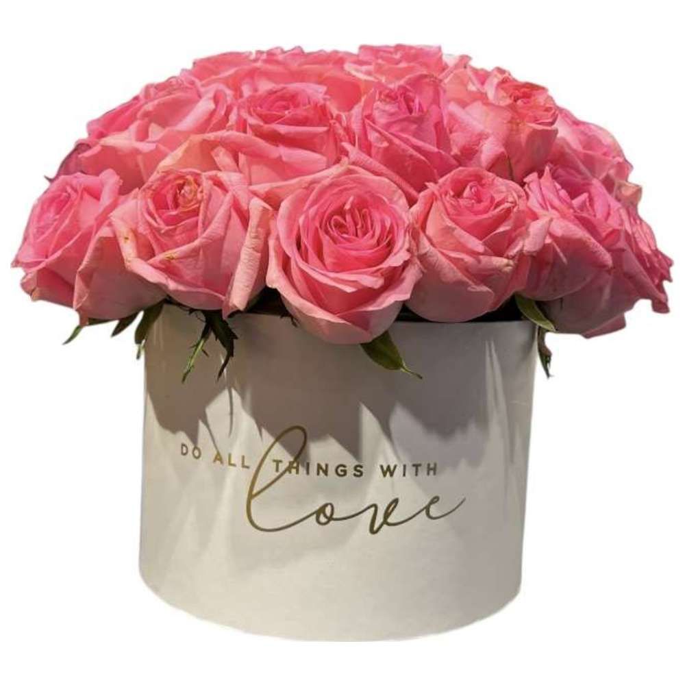 RR Luxury Flowers - Botanica Rose Flower Bouquet - Pink/White