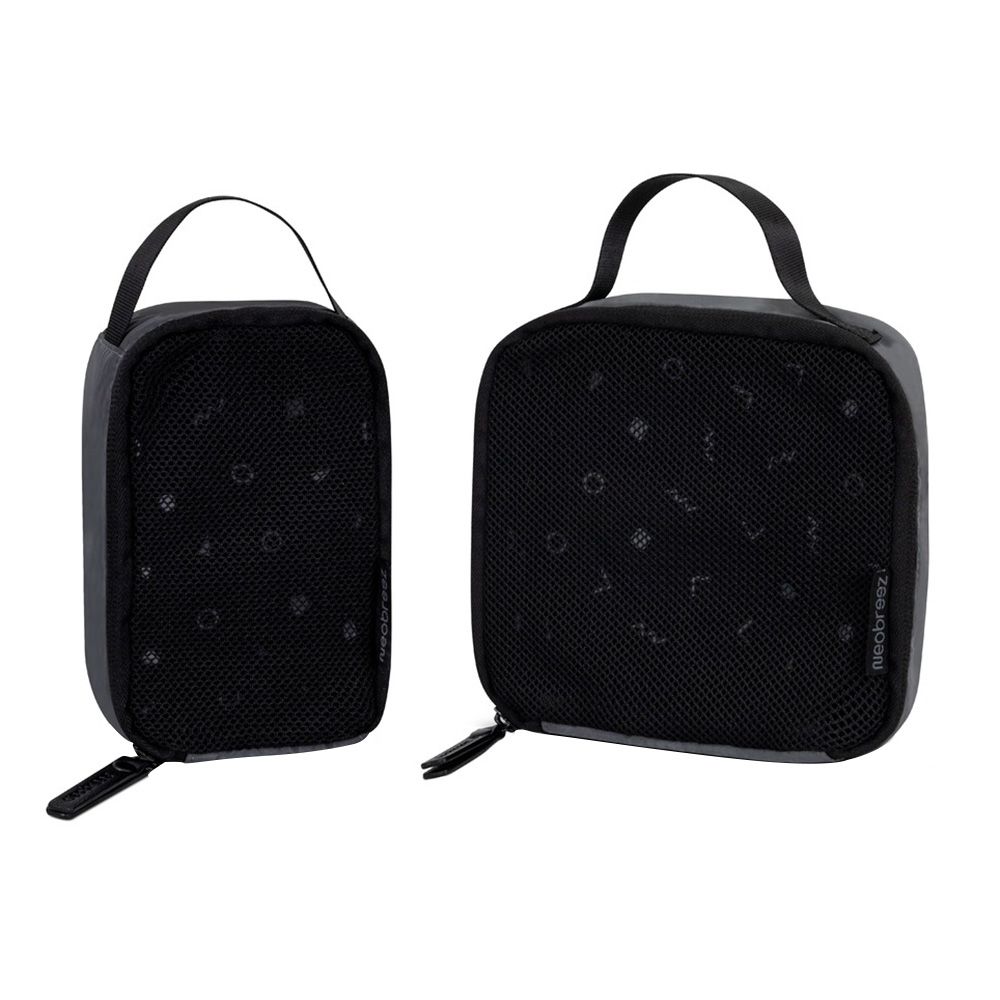 Neobreez - Portable Mesh Diaper Bag - Dark Grey/Black - Pack of 2