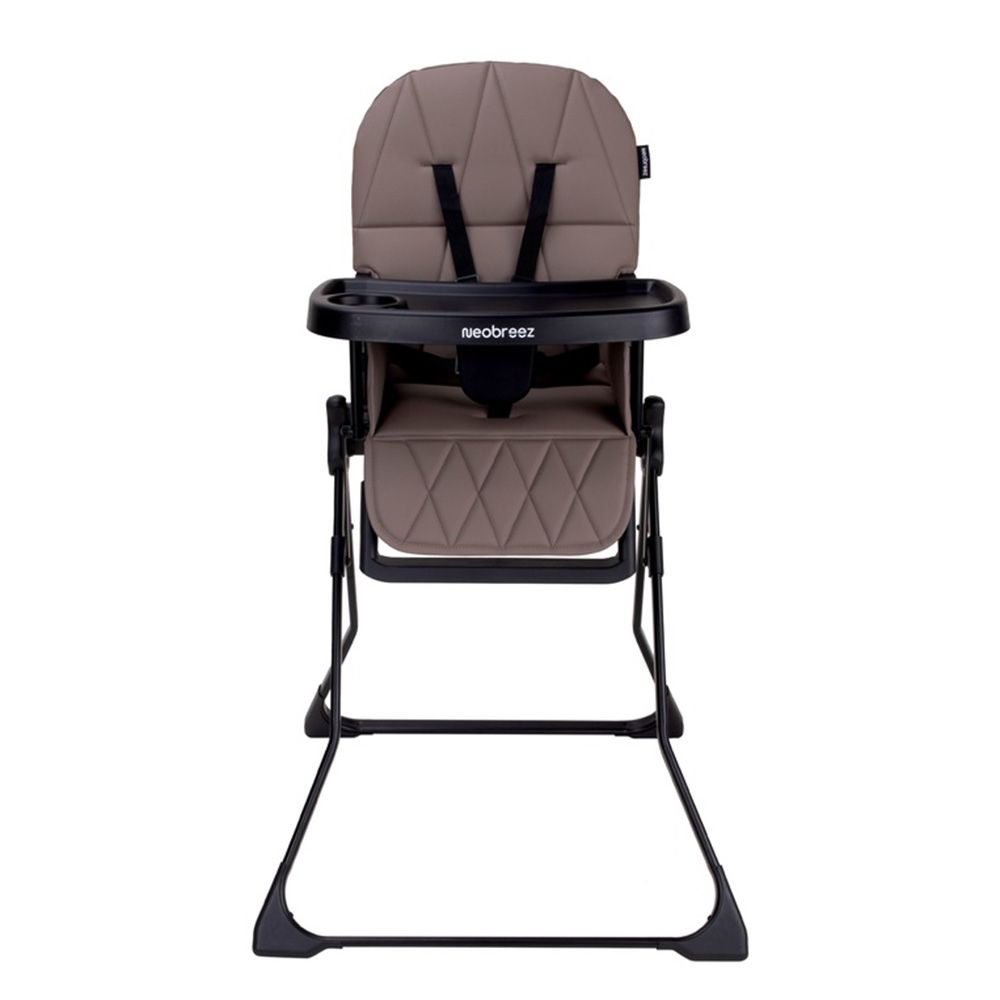 Neobreez - Cris Ultra Compact Foldable Baby High Chair - Brown/Black