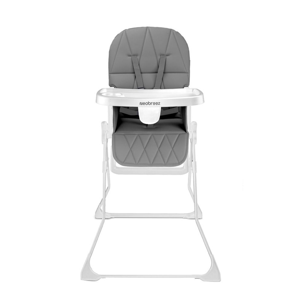 Neobreez - Cris Ultra Compact Foldable Baby High Chair - Medium Grey/White
