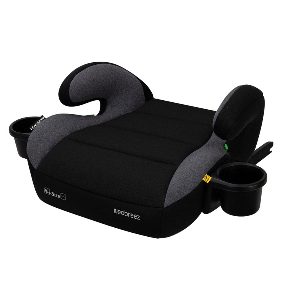 Neobreez - I-Sanfaro ISOFIX Backless Booster Car Seat - Black/Medium Grey