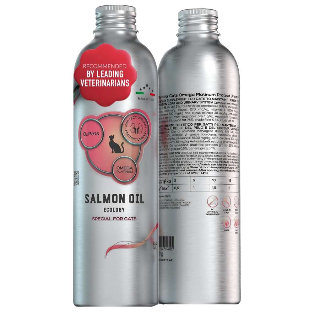 أو2 بيتس - زيت السلمون أوميجا بلاتينيوم للقطط