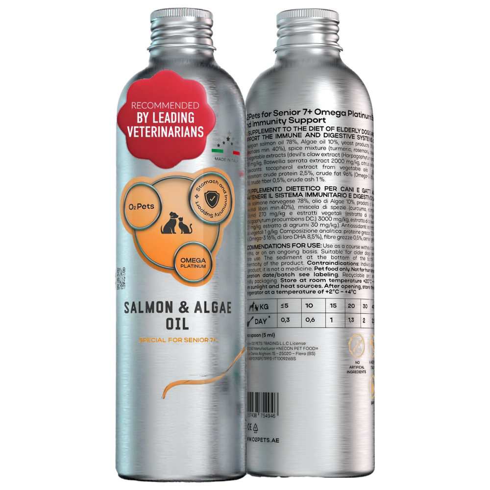 O2 Pets - Omega Platinum Senior 7+ Salmon Oil For Dogs & Cats