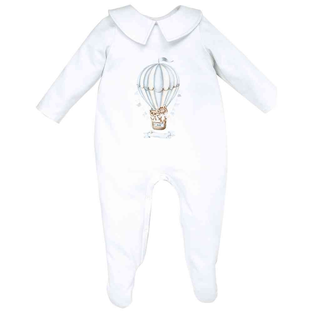 Jamiks - 2pc-Set - Basel Footed Sleepsuit & Swaddle - White