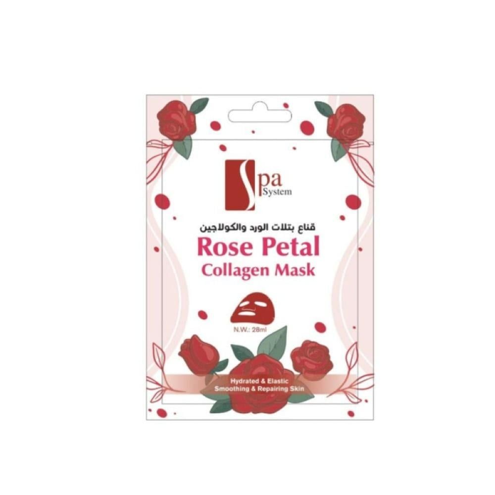 Spa System - Rose Petal & Collagen Facial Sheet Mask
