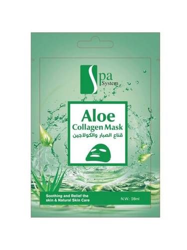 Spa System - Aloe Vera & Collagen Facial Sheet Mask