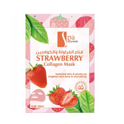 Spa System - Strawberry & Collagen Facial Sheet Mask
