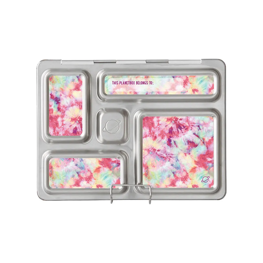 Planetbox - Rover Lunchbox Magnets 4pc Set - Blossom Tie Dye