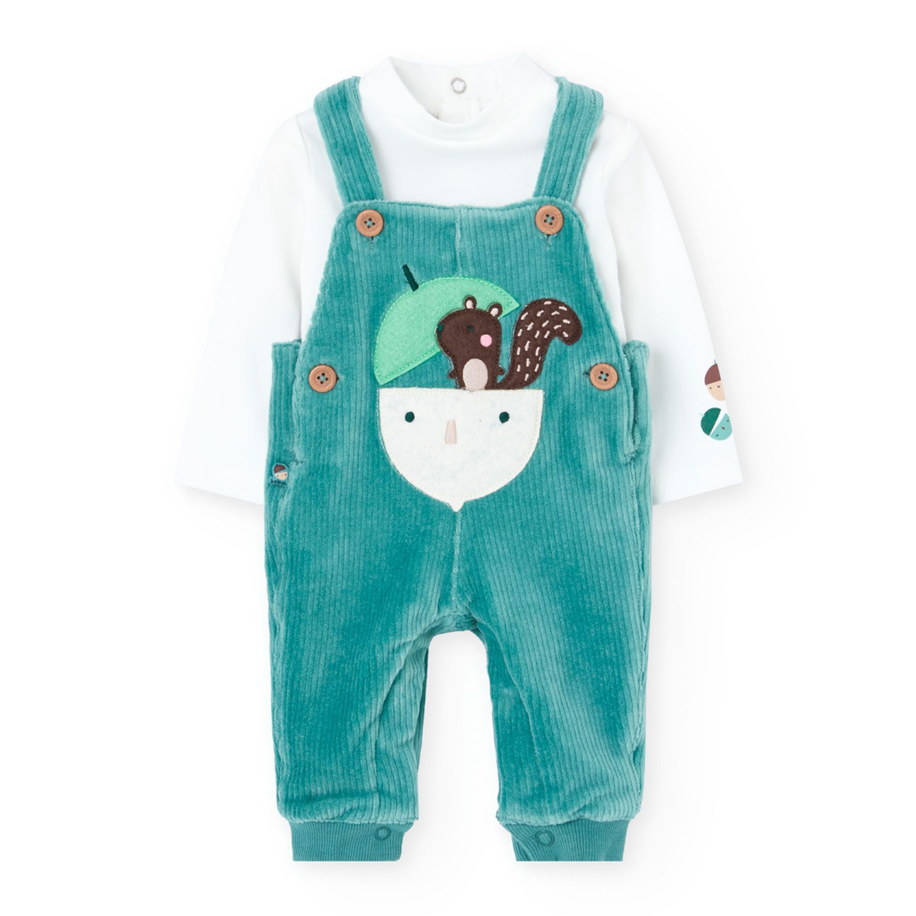 Boboli - 2pc-Set - Baby Girl's Knitted T-Shirt & Romper - Green