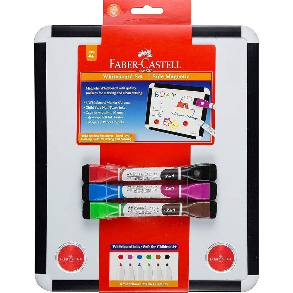 Faber Castell - Magnetic Whiteboard Set - 6 Pc Set