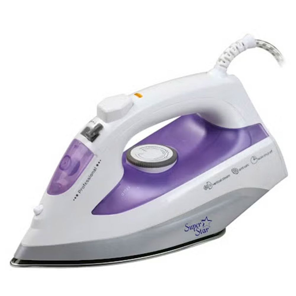 SuperStar Steam Iron - White/Violet - 1.09 kg - 2400 W