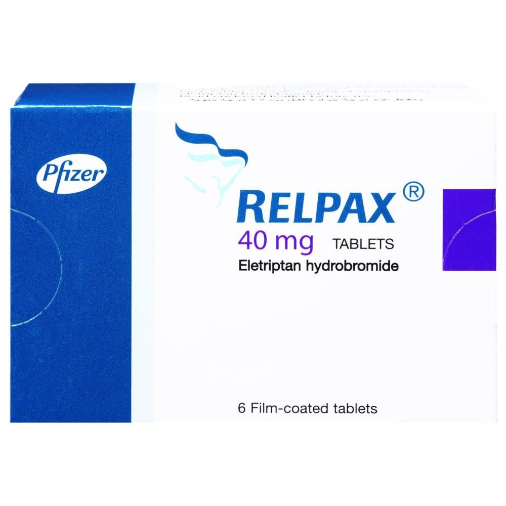 Relpax 40 mg Film Coated Tablets - 6 Pcs