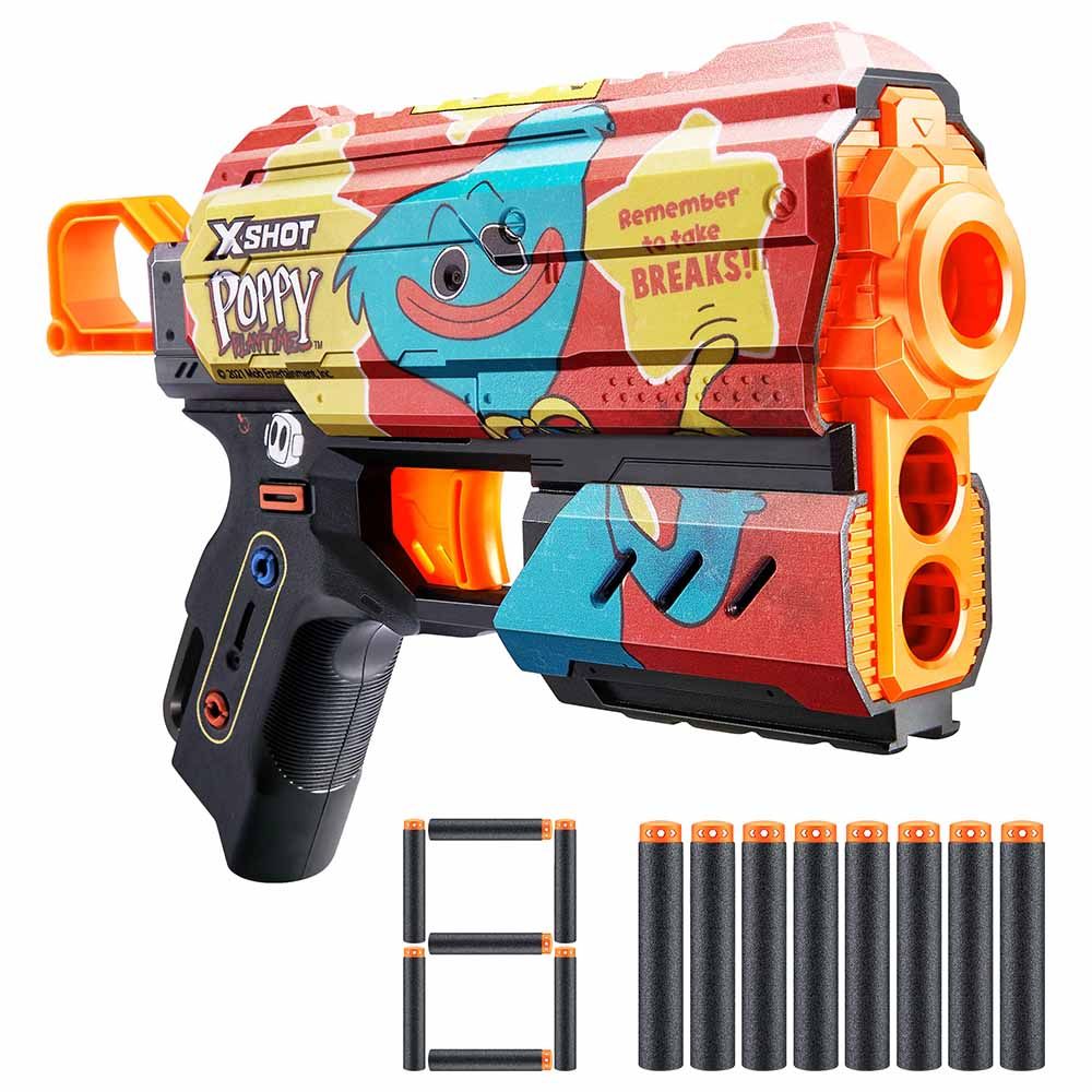 X-Shot - Skins Flux Poppy Playtime S1 w/ 8 Darts - Timeout