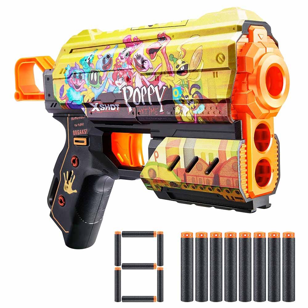 X-Shot - Skins Flux Poppy Playtime S1 w/ 8 Darts - Playtime Co
