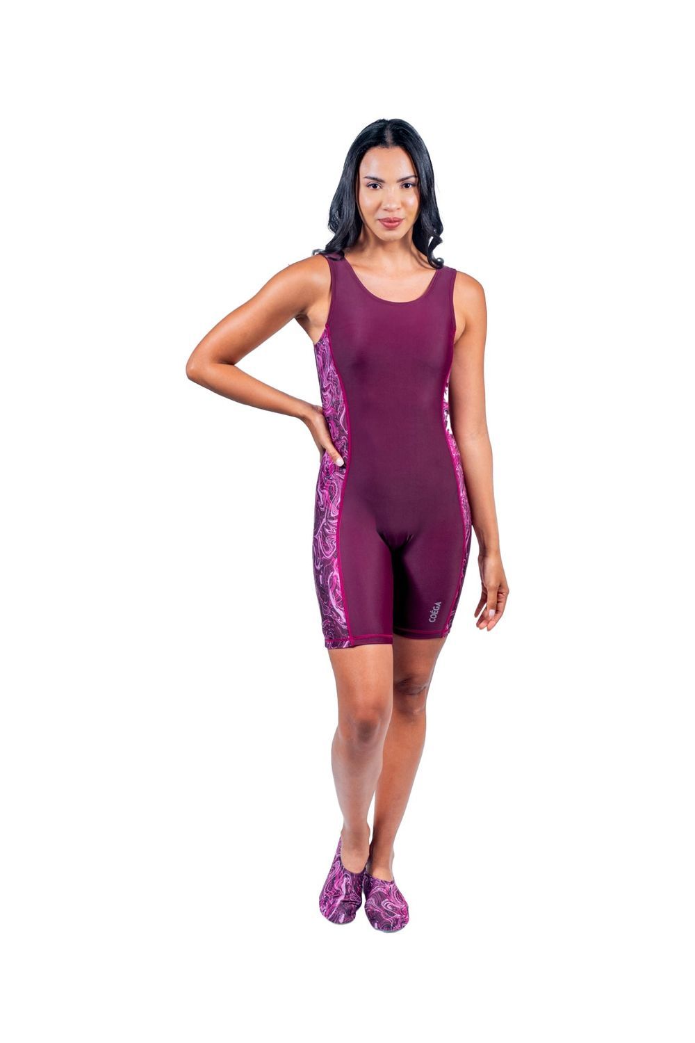 Coega Sunwear - Woman's Shortie Swimsuit - Maroon Marble