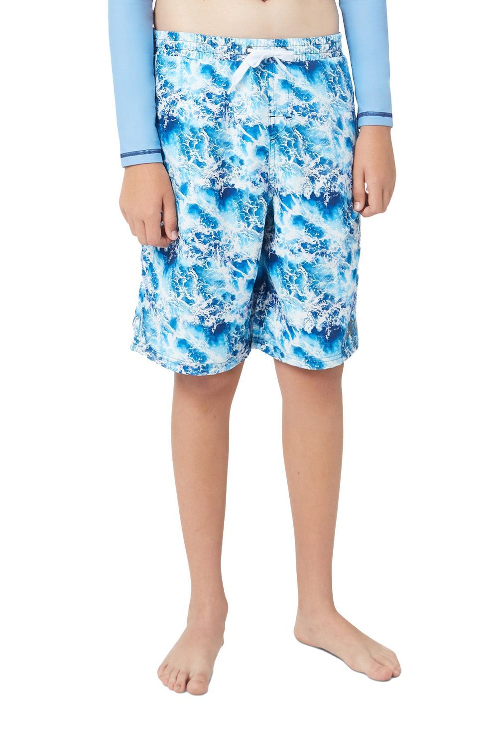 Coega Sunwear - Boy's Board Swim Shorts - Navy Waves