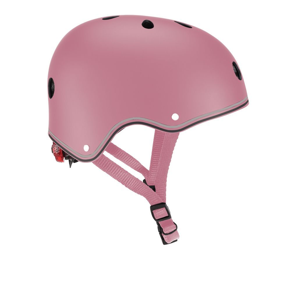 Globber - Kids' Helmet With Lights - Deep Pastel Pink - 48-53 cm