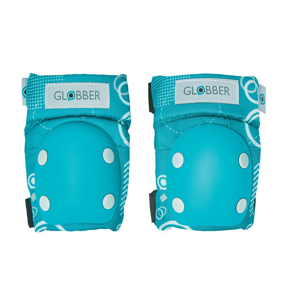 Globber - Toddler's Elbow & Knee Pad Set - Teal/Shapes - 4 Pcs