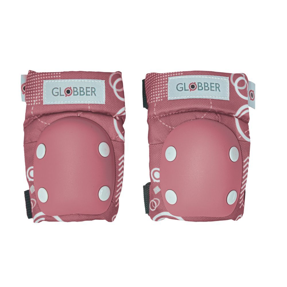 Globber - Toddler's Elbow & Knee Pad Set - Pastel Pink/Shapes - 4 Pcs