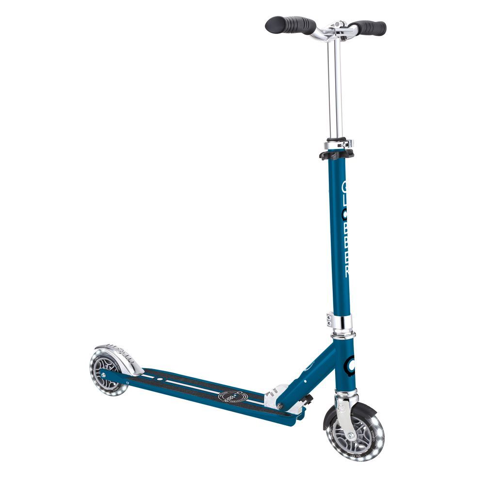 Globber - Flow Element Lights 2-Wheel Manual Scooter - Petrol Blue