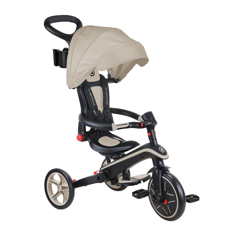 Globber - Explorer Trike Foldable 4-In-1 Tricycle - Taupe