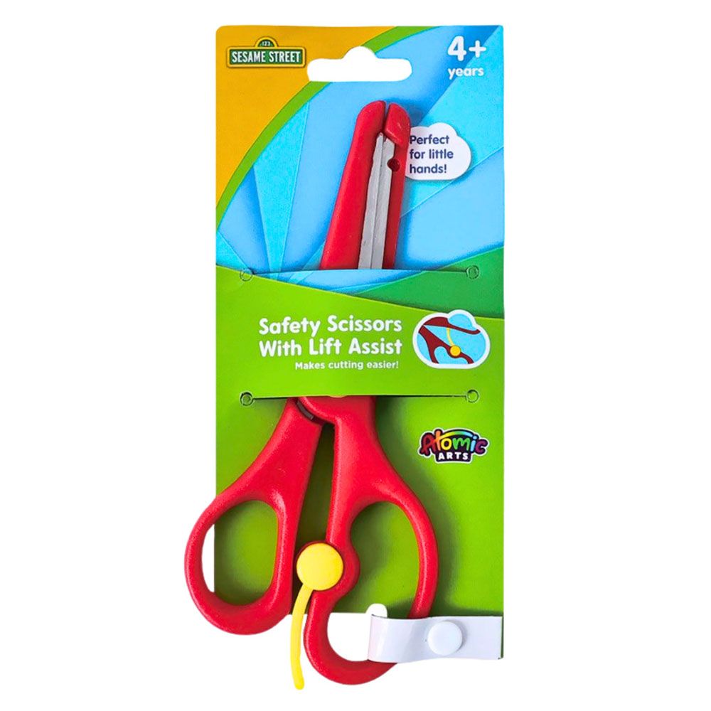 Sesame Street - Safety Scissor With Lift Assist - Red