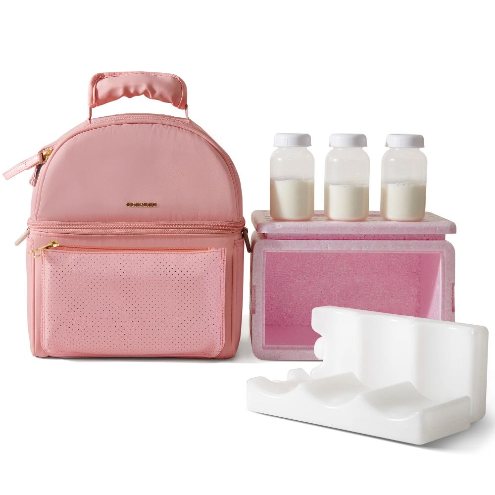 Sunveno - Breastmilk Cooler Bag With Insulation Box Set - Pink