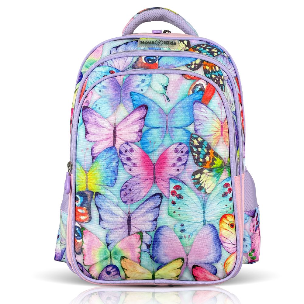 Nova Kids - School Bag - Butterfly - Purple - 17.5-Inch