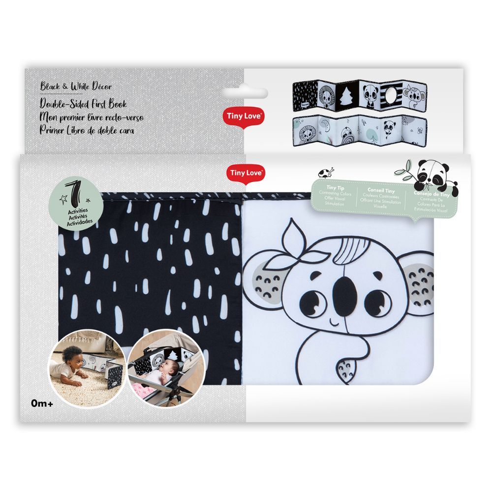 Tiny Love - Decor Double Sided First Soft Book - Black & White - Newborn