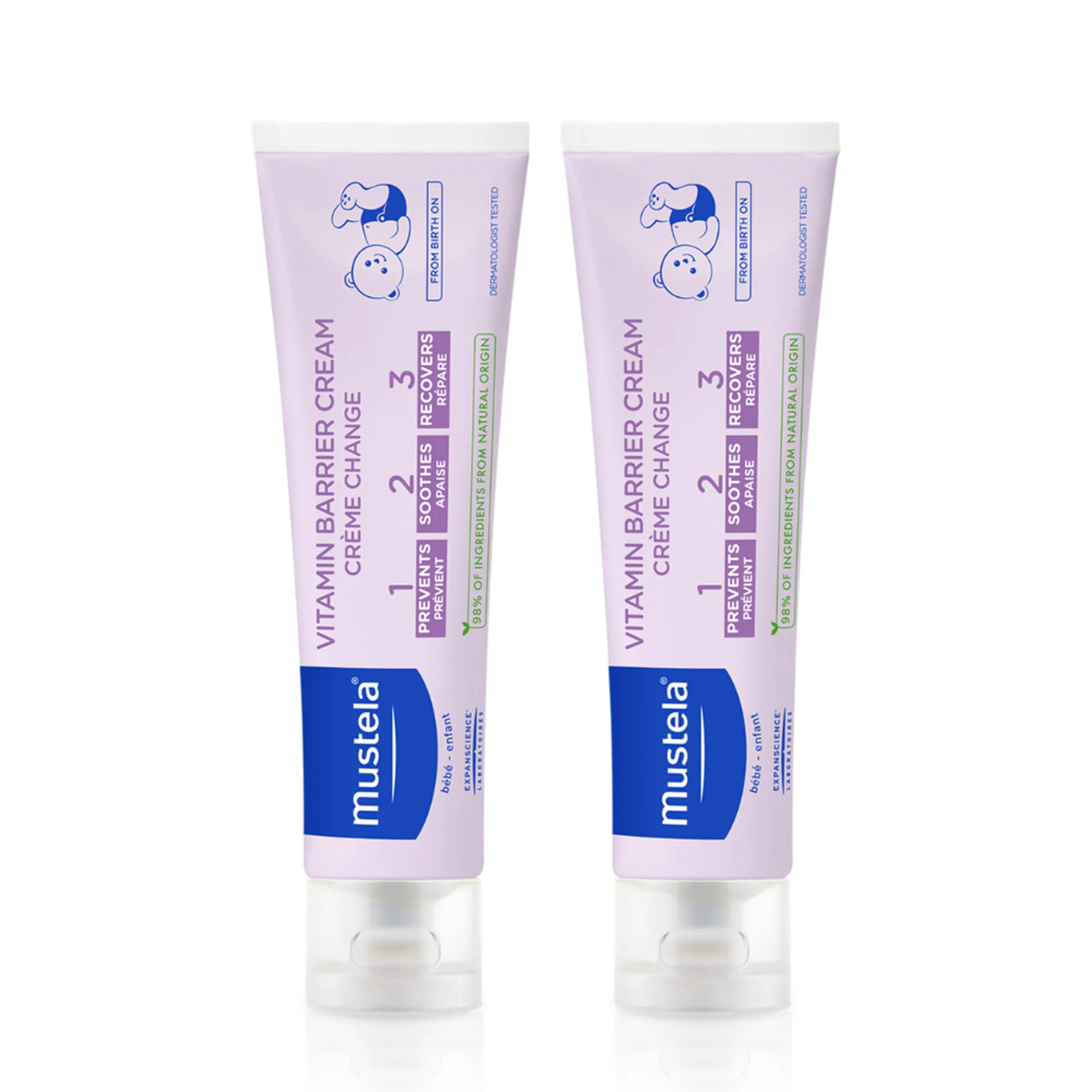 Mustela - Vitamin Barrier Cream 123 50ml - Pack Of 2