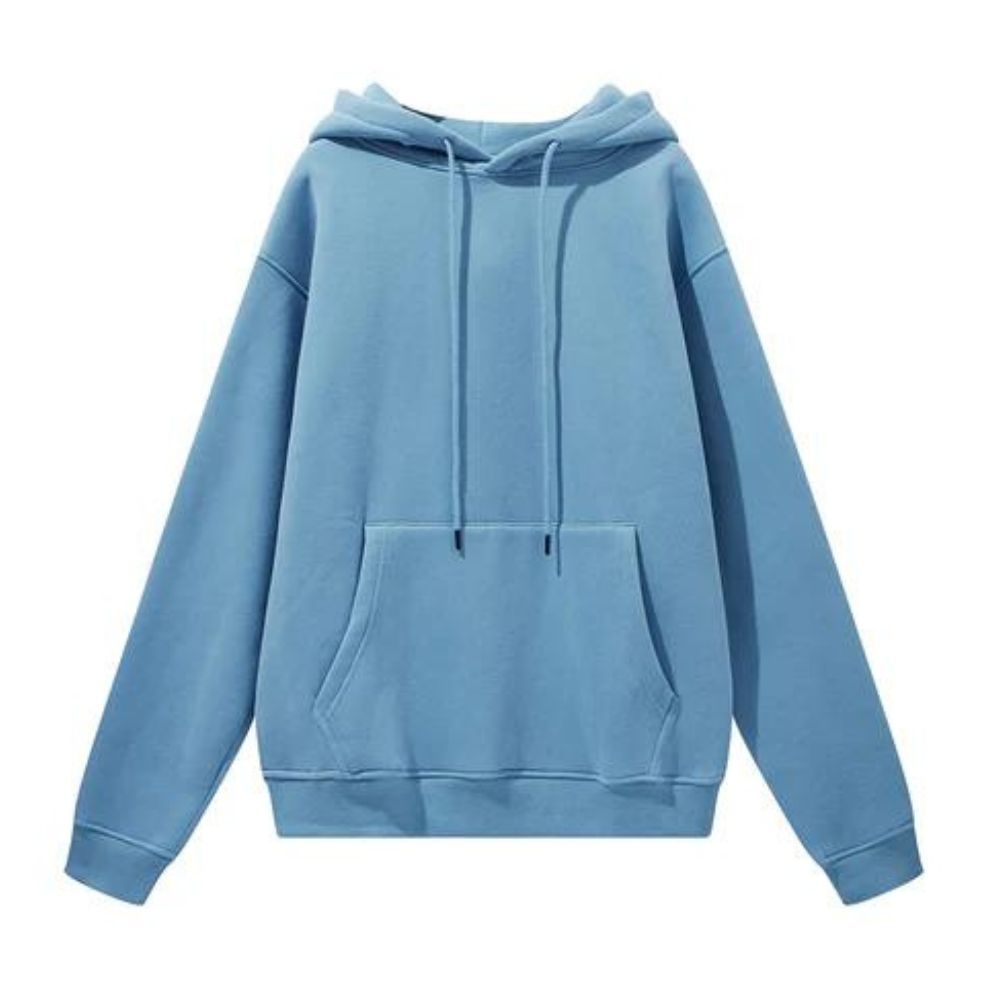Mei Stylish - Long Sleeve Pullover Hoodie - Blue