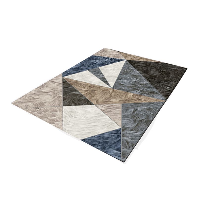 Mei Stylish - Non Slip Floor Velvet Carpet - Grey/Blue - 140x200cm