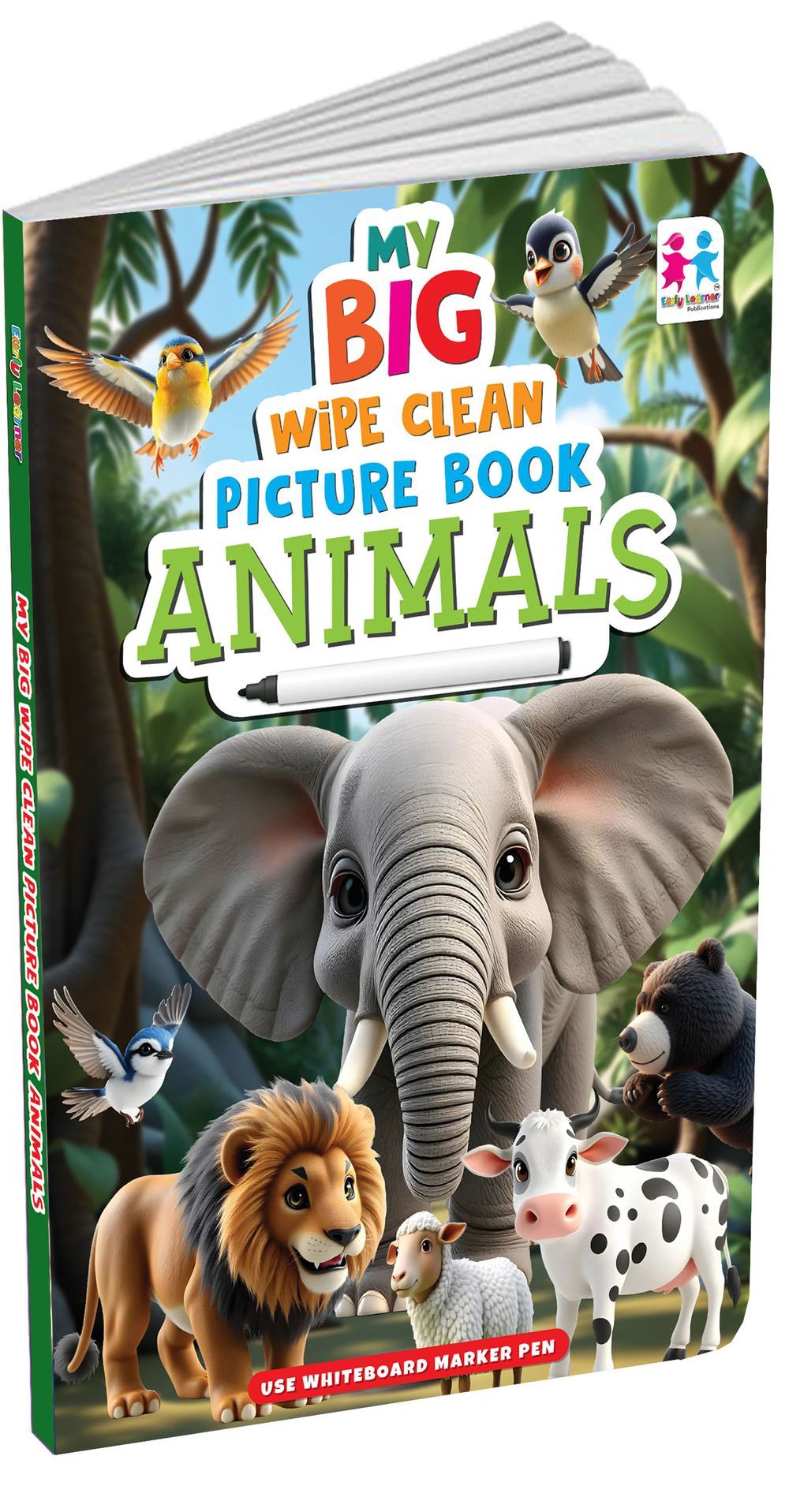  كتابي المصور الكبير القابل للمسح للحيوانات