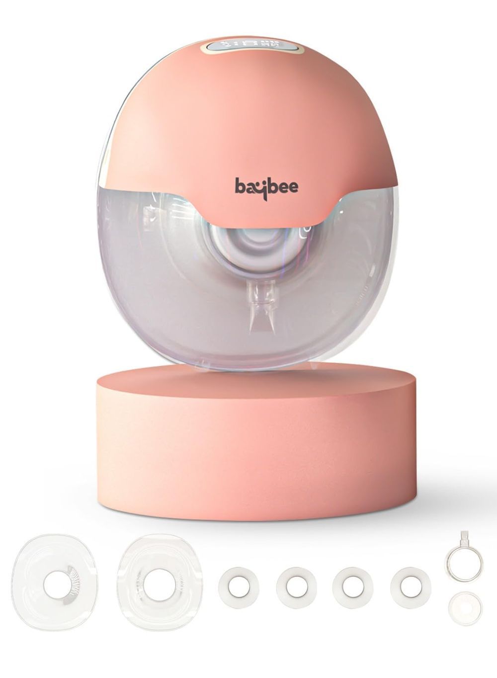 Baybee - Wearable Electric Breast Pump - Pink