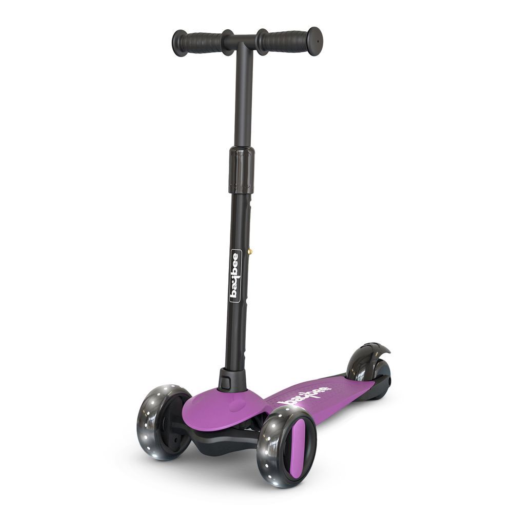 Baybee - Alpha Kids Scooter With LED PU Wheels - Violet