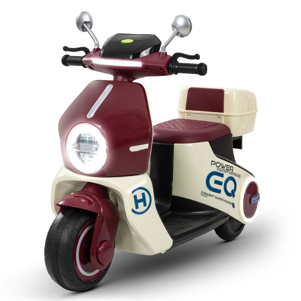 Baybee - Kid's Daft Battery Operated Ride-On Scooter - Brown