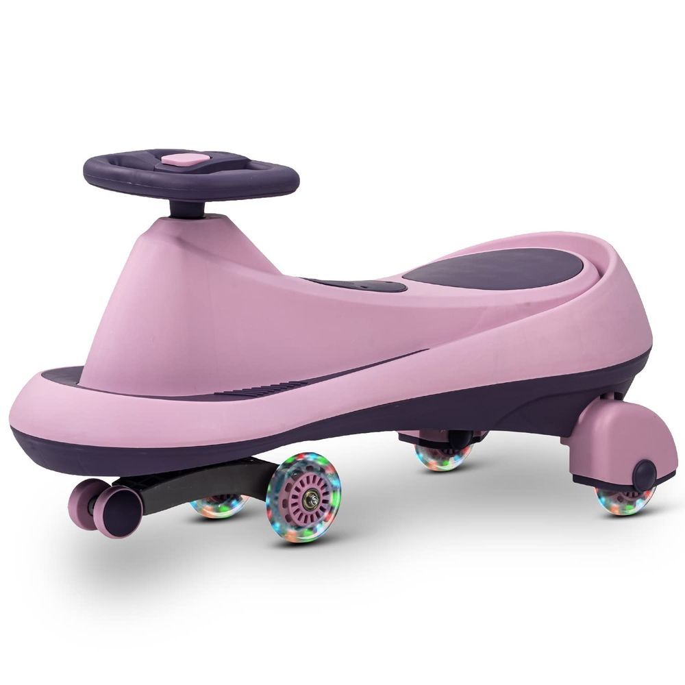 Baybee - Misura Manual Ride-On Swing Car - Violet