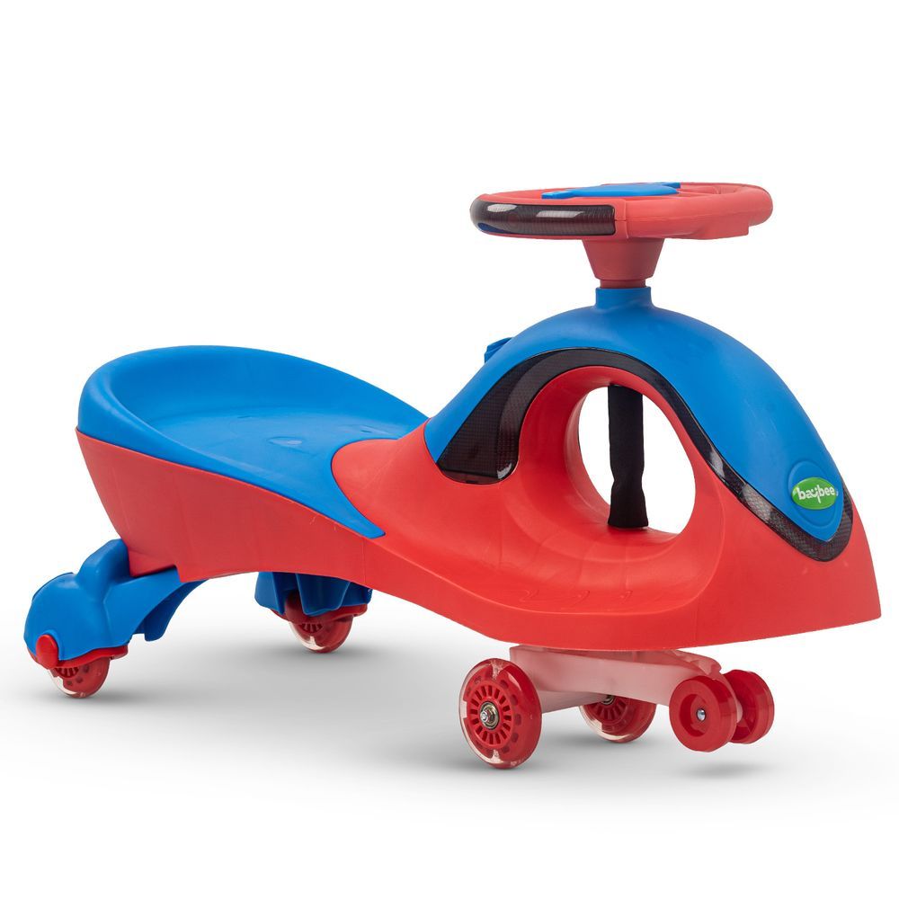 Baybee - Roadmaster Manual Ride-On Magic Swing Car - Blue/Red