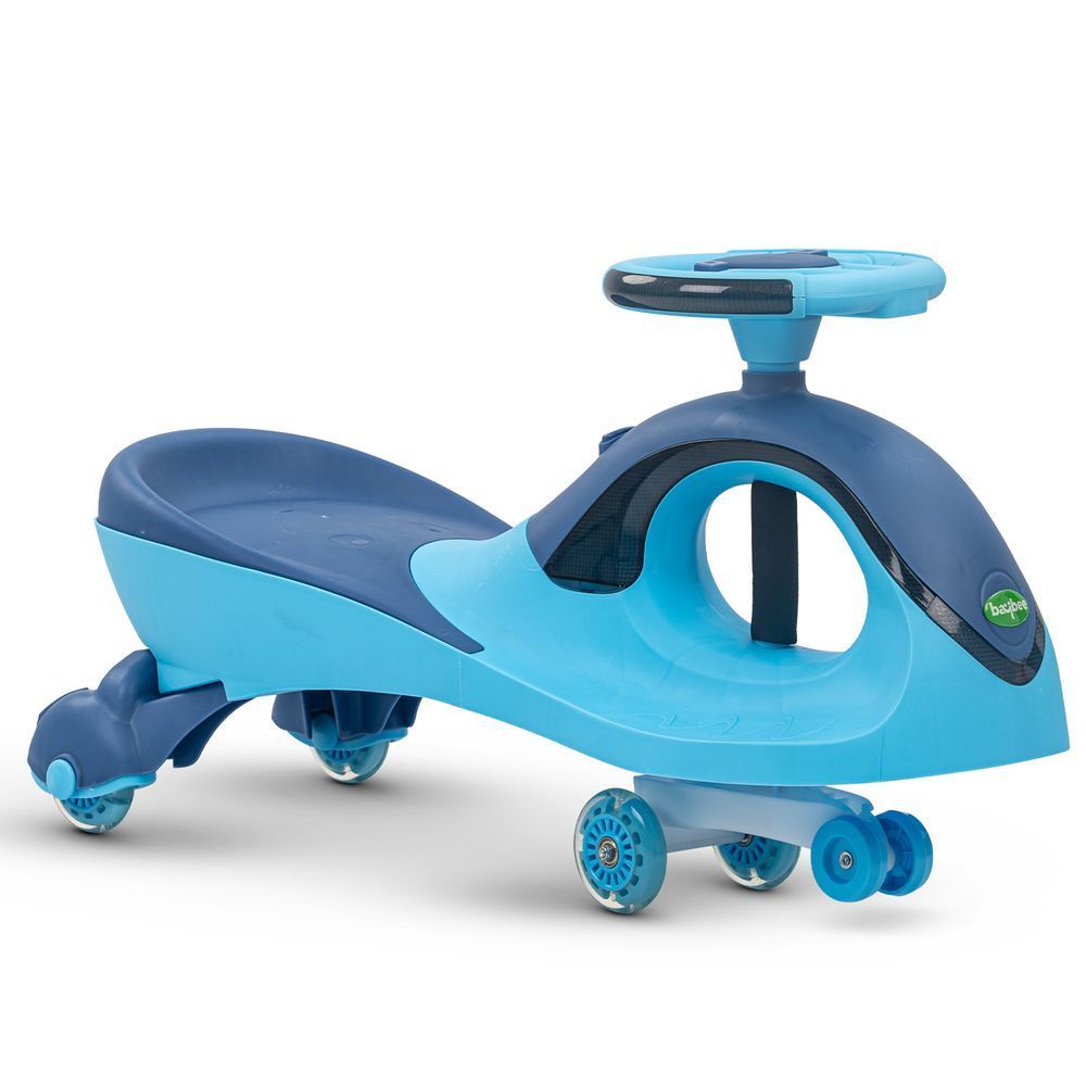 Baybee - Roadmaster Manual Ride-On Magic Swing Car - Dark Blue