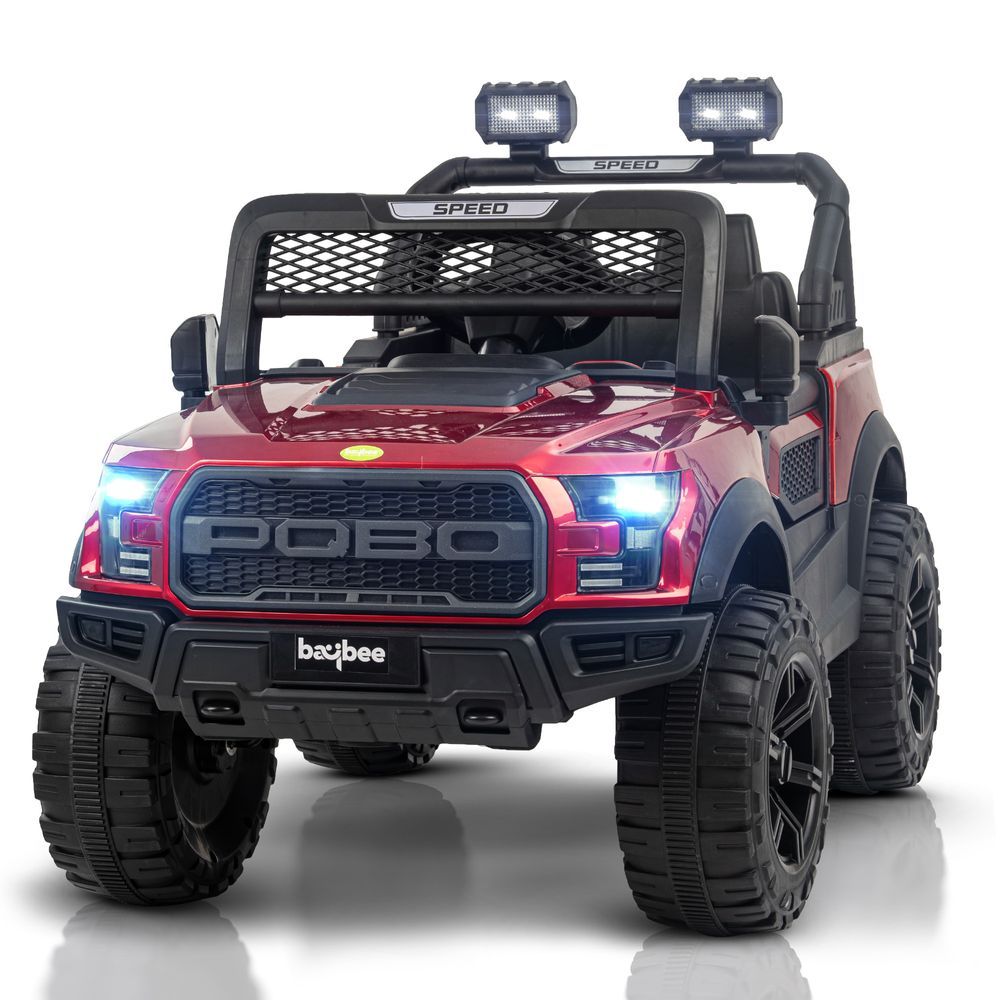 Baybee - Bronco Battery Operated Ride-On Jeep - Red