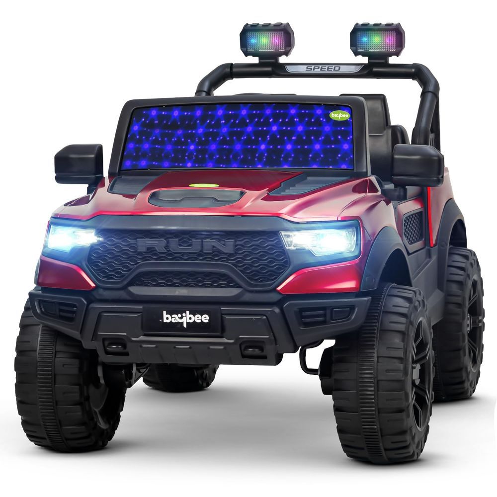 Baybee - Run Battery Operated Ride-On Jeep - Red