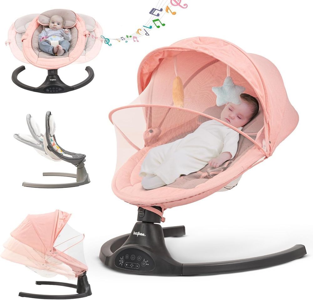 Baybee - Premium Automatic Electric Baby Swing Cradle - Pink